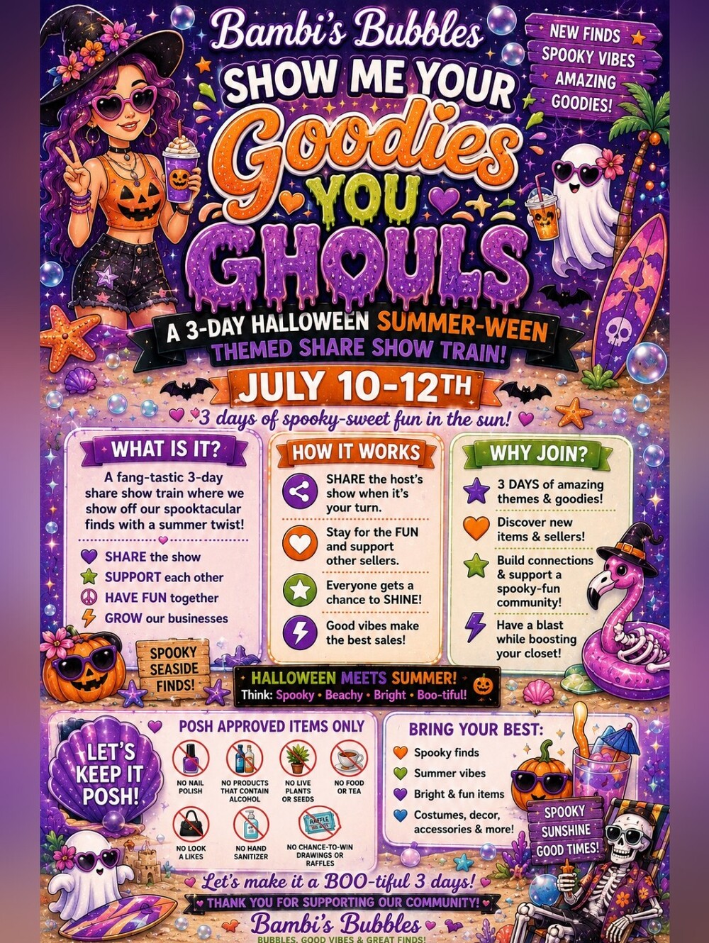 Show Me Your Goodies You Ghouls- Share Show Train 3 Day Event July 10-12th - Picture 6 of 8